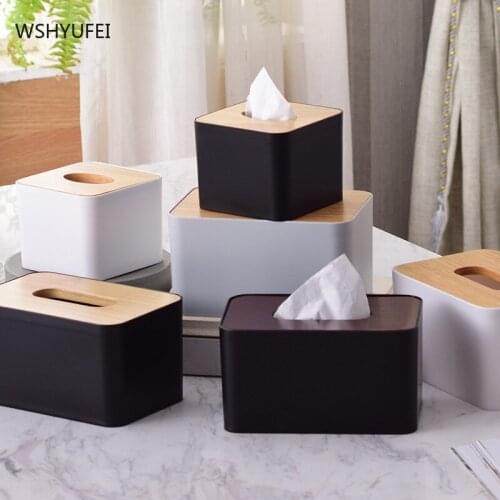 Simple wooden cover tissue box solid wood pumping box creative home dining room living room coffee table desktop storage box