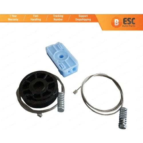 ESC EWR1010 + EWR5151 Window Regulator Repair Kit with Clips Rear Left or Right Door for Jaguar XK8/XKR cabriolet CC 1996-2006