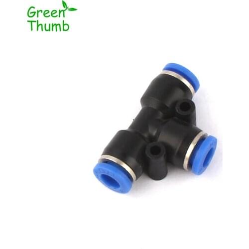 35pcs 6mm/8mm Hose Quick Connector Horticulture Mist Spray 3-Way Adapters Pneumatic Air Hose Fittings High Pressure Mist Parts