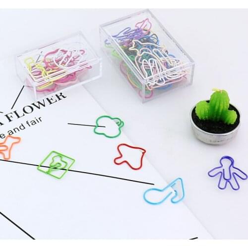 Mixed Paper Clips Lovely Colour Pin Office Stationery Bookmark Shool Stationary Office Clip Paperclips Metal Kawaii Stationery