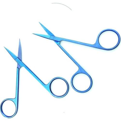 Titanium Alloy Straight/Curved Iris Scissors Autoclavable Veterinary Ophthalmic Eye Instrument