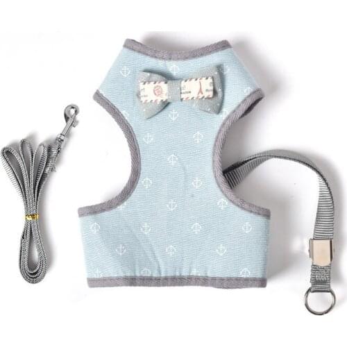 Comfortable durable Nylon Dog Cat Harness Leash Set Adjustable Pet Puppy Kitten Walking Harnesses Vest Small Medium Dogs Cats