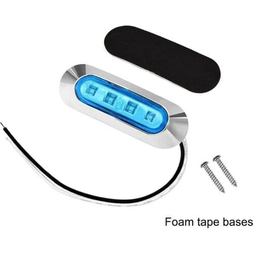 Waterproof Side Marker Lights 3.8 X 1.3 X 0.78 In 4-LED 4pcs DC 12V-24V