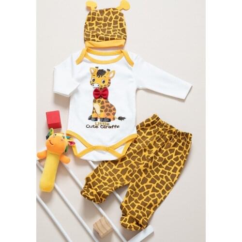 SB Yellow Baby Suit Baby Clothes Winter Cotton Long Sleeve Baby Boys Girls Clothes Baby Pajamas Unisex Newborn Clothing Sets