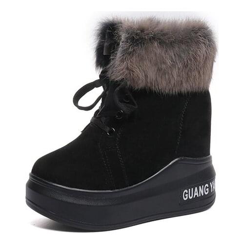 2020 Brand Women Fashion Warm Winter Snow Boots Stylish Ankle Boots Wedge Platform High Heels Boots Woman Autumn Sneakers
