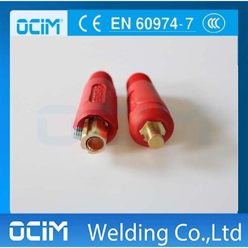 1 SET Red DKJ10-25 Male Plug And Red EDKL10-25 Female Socket Tig MMA Mig Quick Fitting Cable Connector