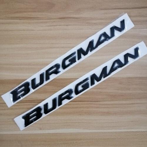 1 Set 3D Black Motorcycle Emblem Badge Decals Scooter Reflective Stickers For Suzuki Burgman AN125 AN200 AN400 AN650