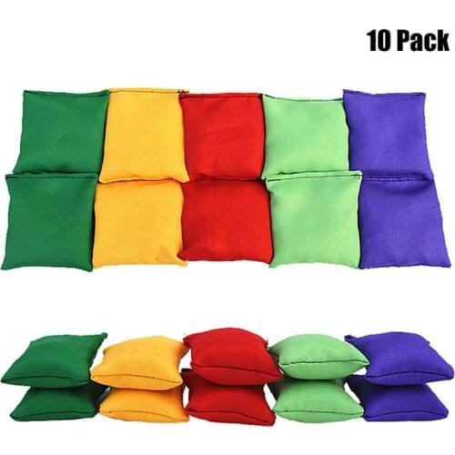 10pcs Nylon Bean Bags ChildrenS Fun Throw Double Layer Leakproof Sandbag Ball Toy Outdoor Family Game Interactive Sports Toy