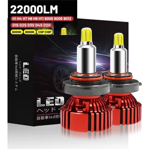 120w D1S Led H1 H11 Headlight H4 H7 Ice Lamp 22000Lm 360 D2S D3S D4S D2H Super Car Bulbs H8 H9 9012 HB3 HB4 Fog lights 9005 9006
