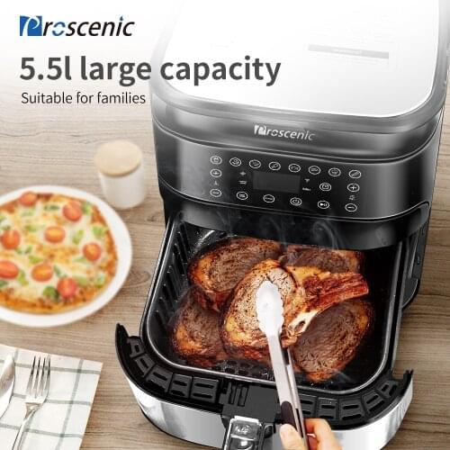 5.5L / 5.8QT Proscenic T21 Smart Air Fryer, 1700-Watt Programmable Base for Digital Touchscreen 8 Cooking Presets APP control