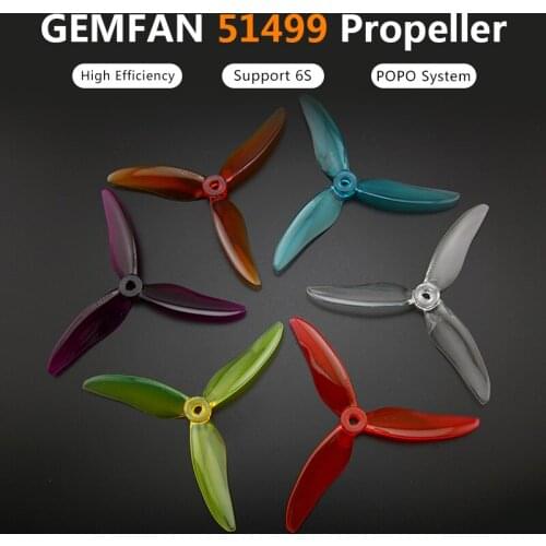 6 Pairs/12 Pairs Gemfan Hurrican 51499 5Inch 3-Blade Propeller for 2207 2306 Brushless Motor RC Drone FPV Racing Freestyle