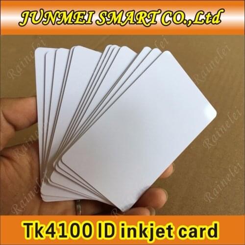 Free Shipping 50 PCS 125Khz EM4100 Chip Blank ID Inkjet Card Printable By Epson /Canon Printer with Tray
