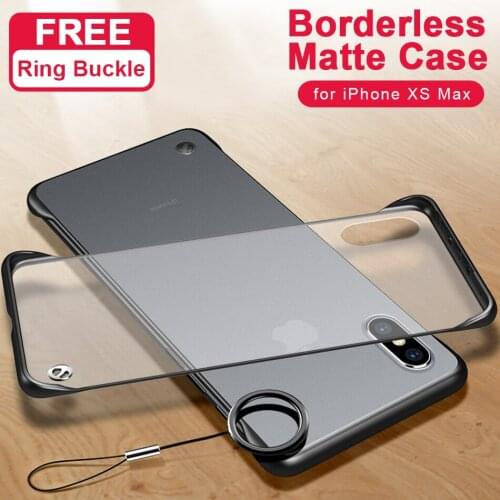 IX Case Frameless Ring Transparent slim Shockproof Bumper Back Cover For iPhone XS Max Case for iPhone X XR Coque Funda