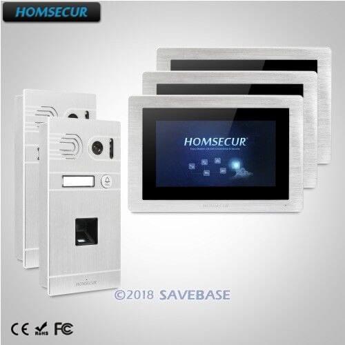 HOMSECUR 7" Hands-free Video Door Phone Intercom System+Aluminium Alloy Camera : BC061-S Camera+BM714-S Monitor