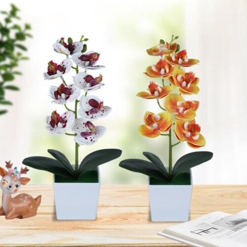 Artificial Flower Multi-use Bright-colored PVC Decorative Wide Application Butterfly Orchid Display for Wedding