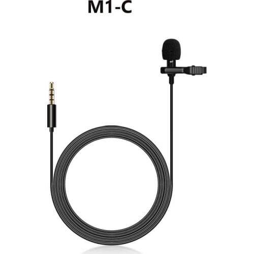 Mini Portable Microphone Condenser Clip-on Lapel Lavalier Mic Wired Mikrofo/Microfon for mobile Phone Laptop tablet for iphone