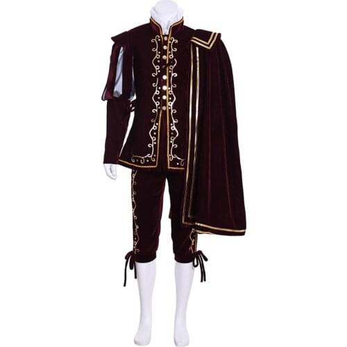 Cosplaydiy Custom Made Queen Elizabeth Tudor Period Medieval Mens Cosplay Costume Adult Victorian Renaissance Red Suit L320