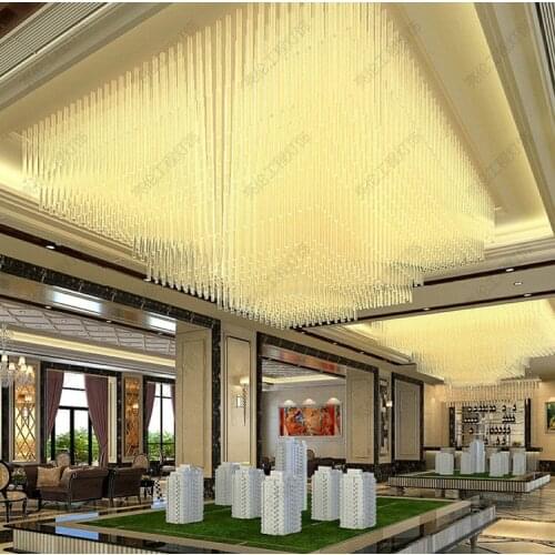 Large-scale engineering hotel crystal lamp large hotel engineering lamp club lobby crystal lamp hotel lobby living room lamp