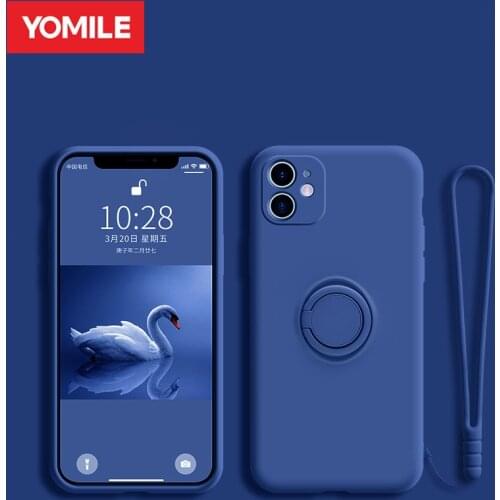 Soft Liquid Silicone Cases For Oneplus Nord 8 Pro Original Cover+Magnetic Ring Holder Wrist Strap Luxury Phone Cases For 1+8 Pro