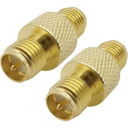 1/2Pcs RF SMA Connector RP SMA Female to RP SMA Female Jack Straight High frequency Adapter