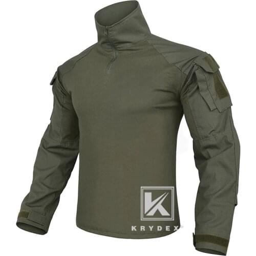 KRYDEX Ranger Green G3 Tactical BDU Combat Shirt For Shooting Hunting Military CP Style Battlefield Assault Tops + Elbow Pads