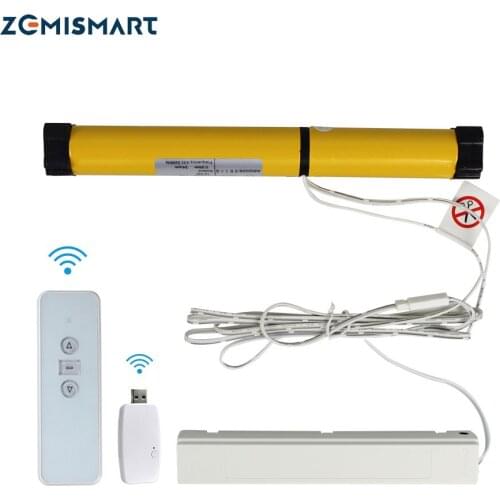 Zemismart Tuya WiFi Roller Shade Blind Motor Smart Rechargable Motorized Curtain RF Control Timer Alexa Google Home Voice Contro