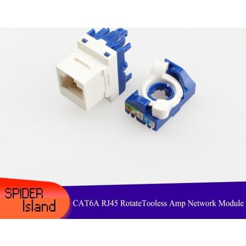 CAT6 Keystone Network Cable Rj45 Connector Socket for Wall Plate Module CAT6 Tool free Lan Cable