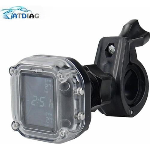 Original USB Solar Charging Motorcycle TPMS Motor Tire Pressure Tyre Temperature Monitoring Alarm System with 2 External Sensors