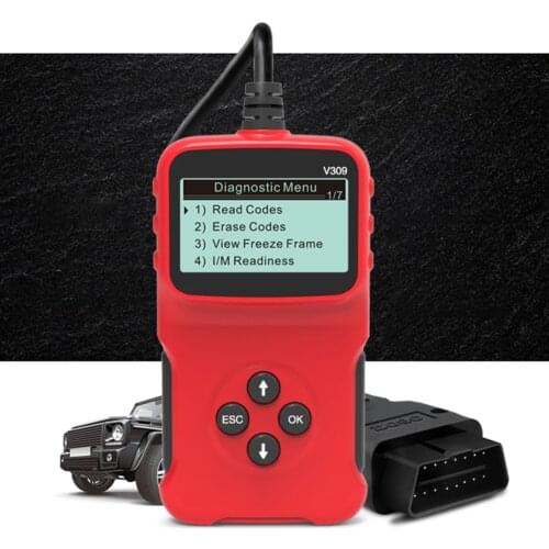 V309 Car Auto Fault Diagnostic Scanner OBD OBD2 ELM327 Code Reader Check Tool Car Diagnostic Tool Free Update Automotive Scanner