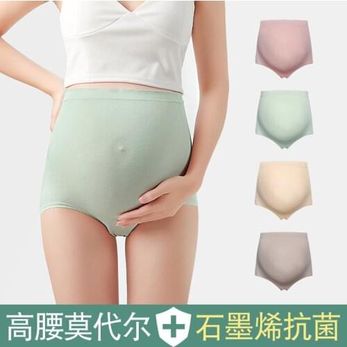 3D Seamless 3A 60S Modal Cotton Maternity Panties Elastic High Waist Belly Briefs Clothes for Pregnant Women Pregnancy Underwear