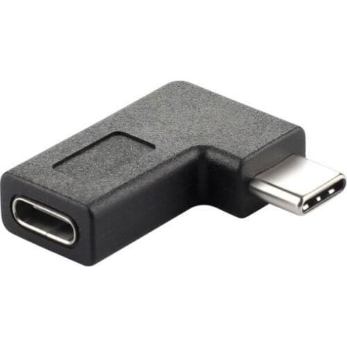 90 Degree Angle USB 3.1 Type C Male to Type C Female Data Extension Adapter