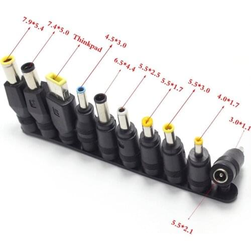 10PCS/Set 5.5x2.1mm Universal Male Jack Connector for DC Plugs AC Power Adapter Computer Cables Connectors Notebook Laptop