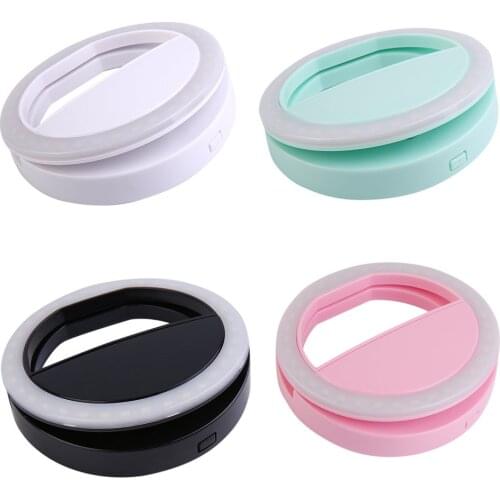 LED Ring Flash Universal Selfie Light Portable Mobile Phone 36 LEDS Selfie Lamp Luminous Ring Clip For iPhone 11 X XR Samsung 4