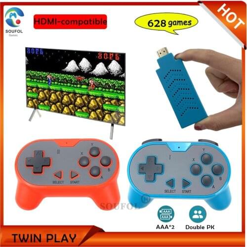 USB Wireless Handheld TV Video Game Console Build In 628 Classic Games Mini Retro Console HDMI-compatible Output Dropshipping