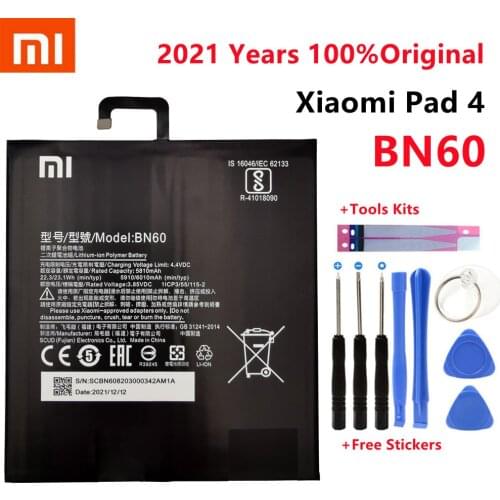 Xiao Mi New 100% Original BN60 6010mAh For Xiaomi Pad 4 Mipad 4 Mobile Phone In Stock Batteries Batteria With Gift Tools
