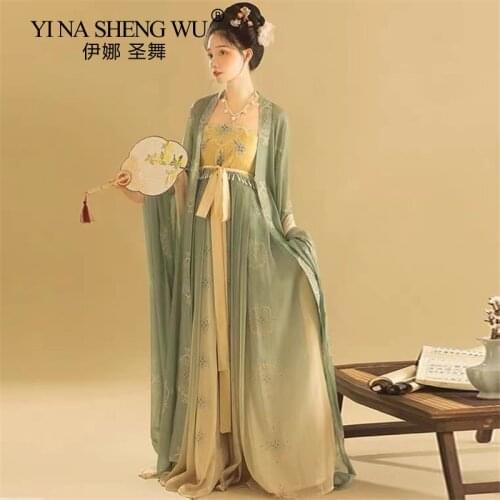 Woman Ancient Fairy Costume Original Chinese Traditional Hanfu Pirnt Dress Lady Elegance Han Dynasty Cosplay Stage Clothing Suit