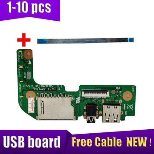 1-10 pcs For ASUS X555 X555L X555LD X555LD_IO USB AUDIO CARD READER BOARD REV:2.0 MB 100% Tested Fast Ship