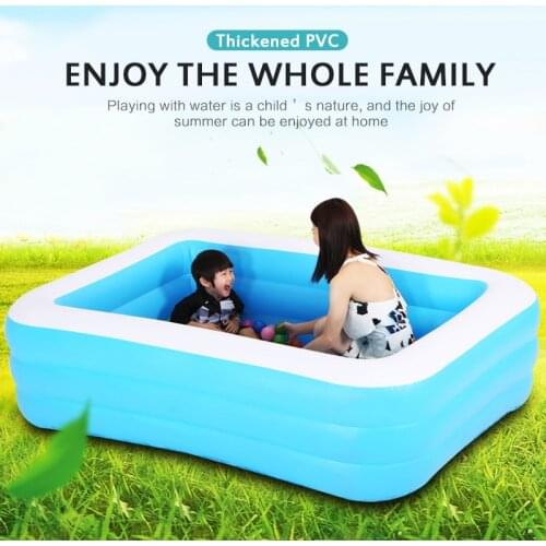 1.2/1. Childrens Home Use Paddling Pool Large Size Inflatable Square Swimming Pool Heat Preservation Kids Inflatable Pool