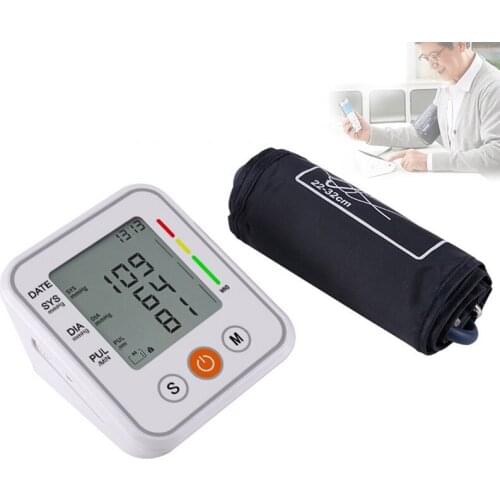 1 Piece Digital Blood Pressure Monitor Electric Home Use Medical Machine Family Doctor Sphygmomanometer Testing Without Voice