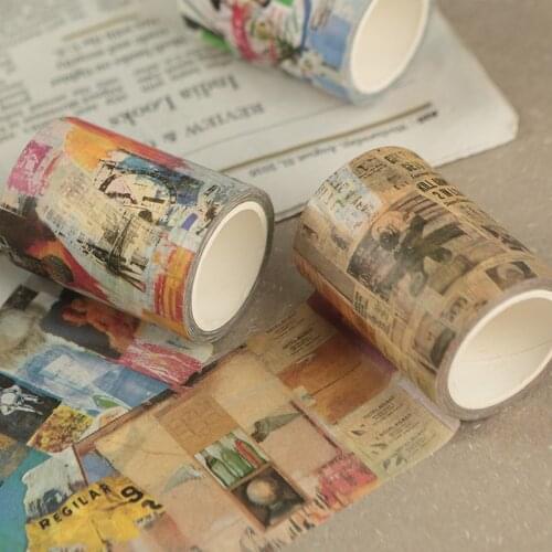 1pcs Graffiti Kingdom series of retro Washi tape creative DIY decoration can tear tape 6cm * 7m