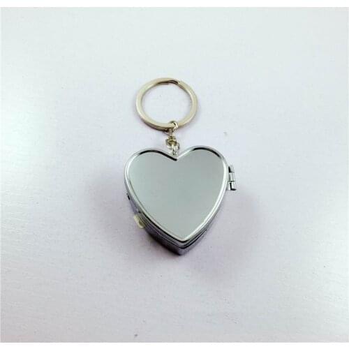 100 PCS Heart Pill Boxes Blank DIY Metal Pill Container Storage Box 2 Compartments