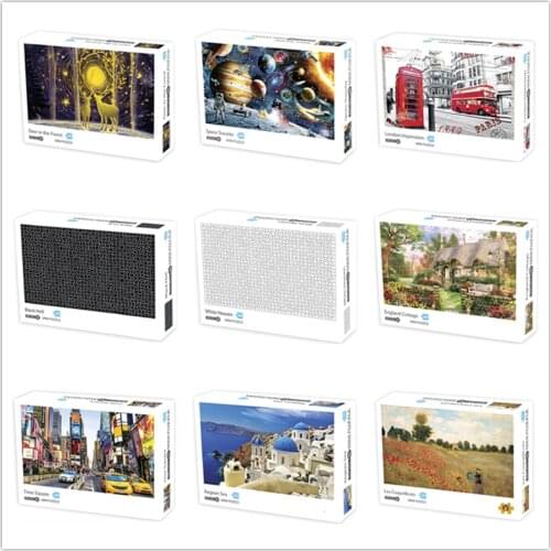 1000 Pieces Mini Jigsaw Puzzle for Adults and Children Simple Challenge Toys Landscape Decompression Game Size 42x 30cm