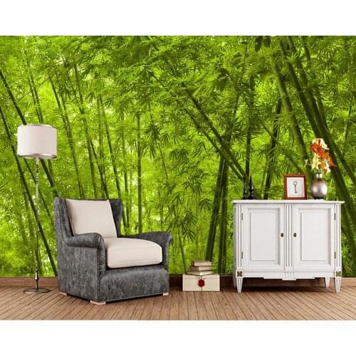 Bamboo forest nature photo 3d wallpaper papel de parede mural,living room bedroom sofa TV background wall papers home decor