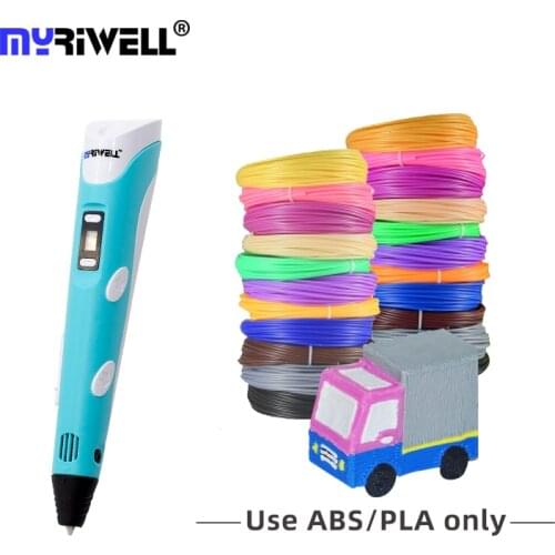 Myriwell 3D Printing Pen 3D Pen LCD Display Filaments 3D Drawing Printer PLA/ABS For Kids/Adults Creative Design Drawing