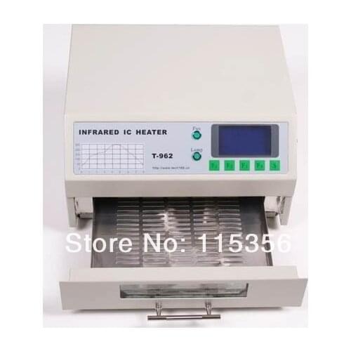 Free shipping T962 Infrared IC Heater Reflow Oven 800W SMD BGA reballing 18X23.5CM soldering area