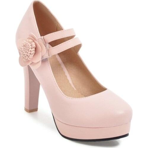 Big Size 11 12 13 14 15 16 17ladies high heels women shoes woman pumps Package the heel Package toes Shallow mouth flowers