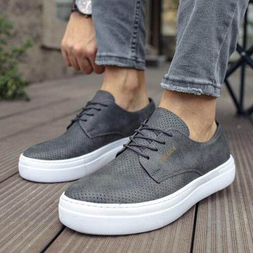 Chekich Mens and Womens Casual Shoes Anthracite Color Non Leather Laces Spring & Fall Seasons Gray Unisex Classic Formal 2021 Fashion Platform Lightweight Sneakers Fabric Breathable New Brand High Quality CH061 V2