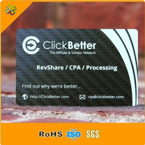 Custom Black Metal Wire Drawing Business Card /VIP Card