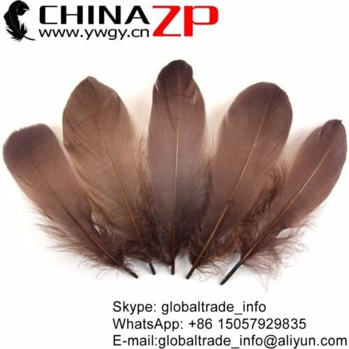 CHINAZP Wholesale 200 pcs/lot Size 10-20cm Fantastic DIY Decorations Brown Dyed Loose Goose Nageoires Feathers