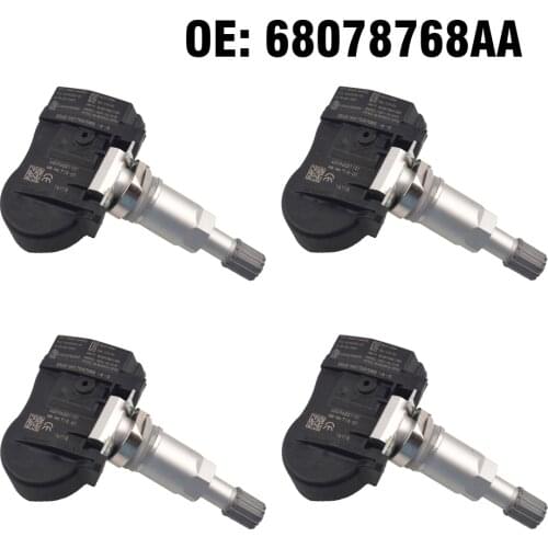 4PCS Car TPMS Tire Pressure Monitoring Sensor 68078768AA 56053031AD for Chrysler 300 Sebring Dodge Jeep Compass